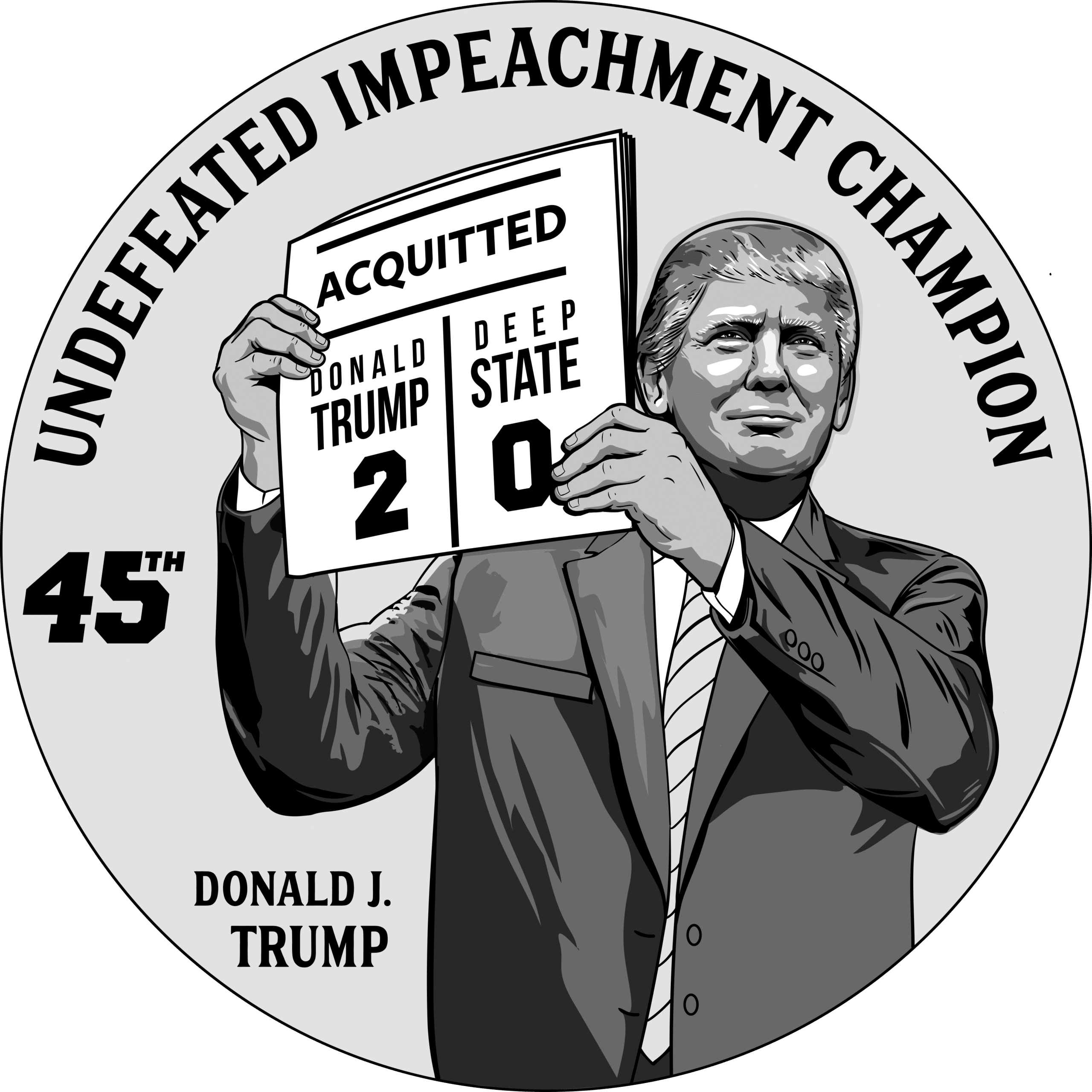 Trump The Impeachment Champion 1oz .999 silver trump coin by disme coins and it is bigly